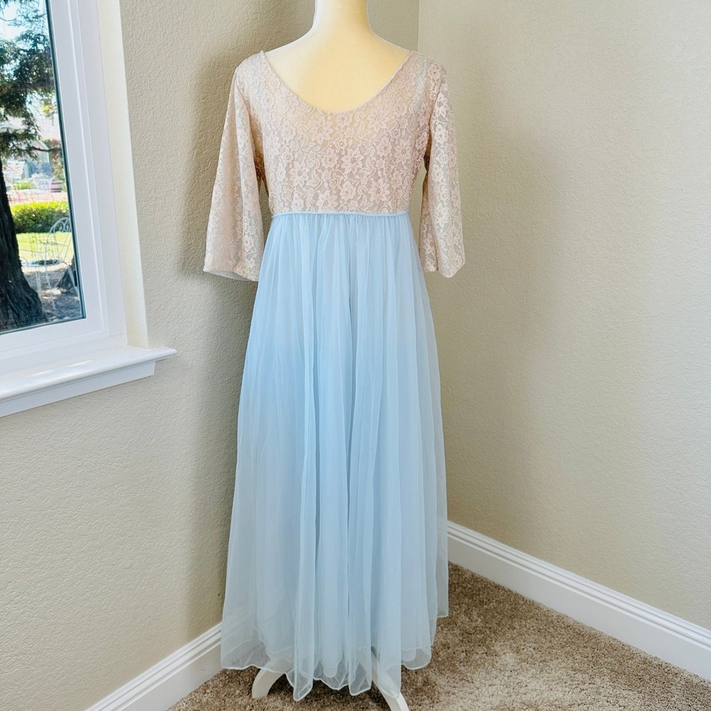 Lisette AL Sterling Vintage‎ Lingerie Gown Maxi Dress Women 38 Romantic Elegant - Picture 2 of 16